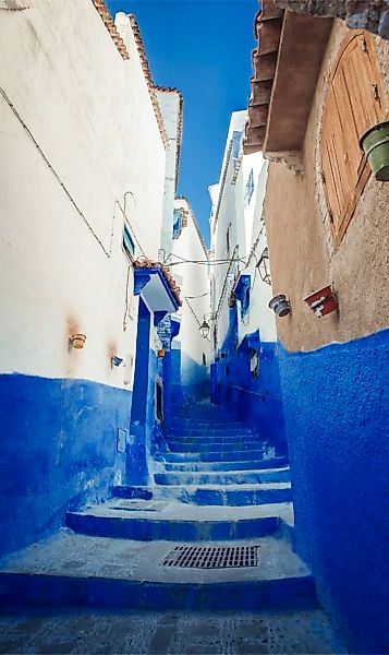 Wandkraft | Wandverzierte Blaue Treppe günstig online kaufen