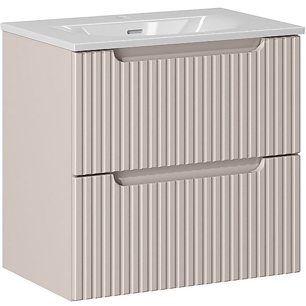 Lomadox Waschtisch NEWPORT-56-CASHMERE, 61cm mit Keramikwaschbecken, günstig online kaufen