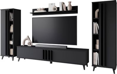 INOSIGN Wohnwand "Helsinki, Modernes Möbelset" Komplett-Set, 4 Stk. tlg. mi günstig online kaufen