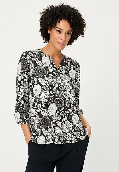 Olsen T-Shirt Shirt mit Allover-Dessin und Tunika-Ausschnitt günstig online kaufen