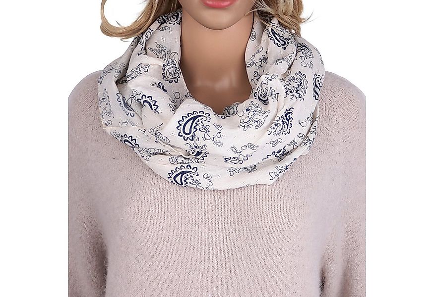 MIRROSI Loop Damen Schal mit Paisley Punkte Weich aus 100% Baumwolle, (ca. günstig online kaufen