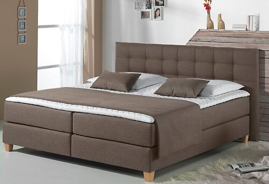 Home affaire Boxspringbett »Moulay« inkl. Topper, in Überlänge 220 cm, 3 Hä günstig online kaufen