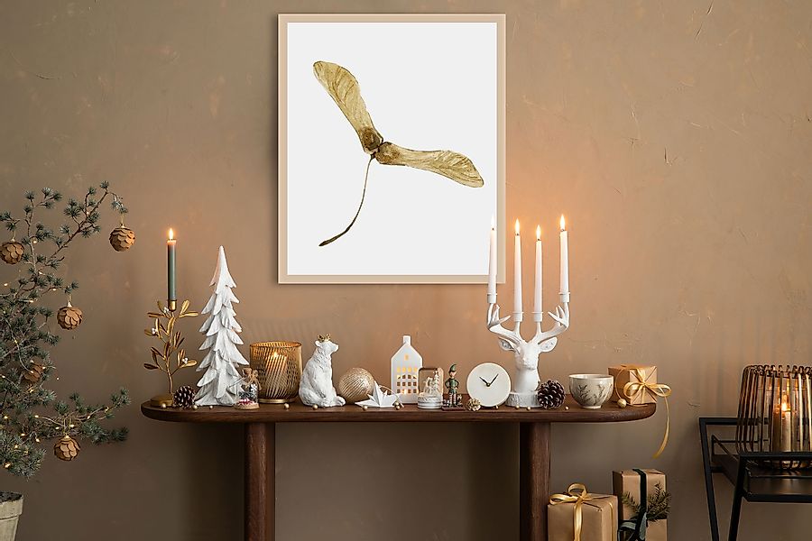 queence Bild mit Rahmen »Ahornsamen« Jahreszeiten   Weihnachten 1 Stk. tlg. günstig online kaufen