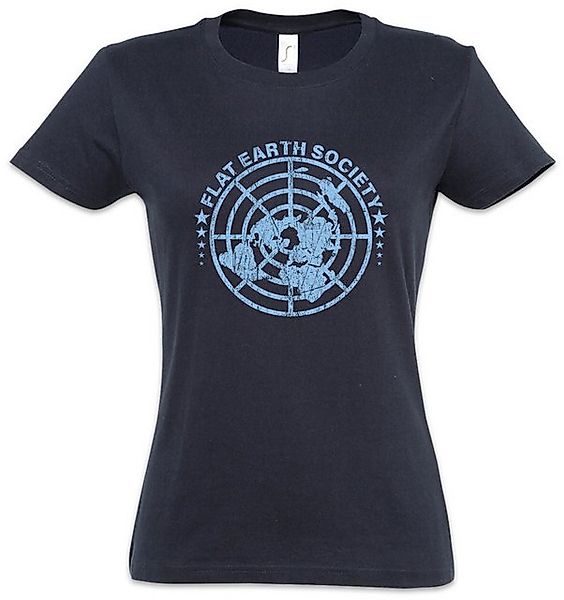 Urban Backwoods Print-Shirt Flat Earth Society Damen T-Shirt Symbol Sign Lo günstig online kaufen