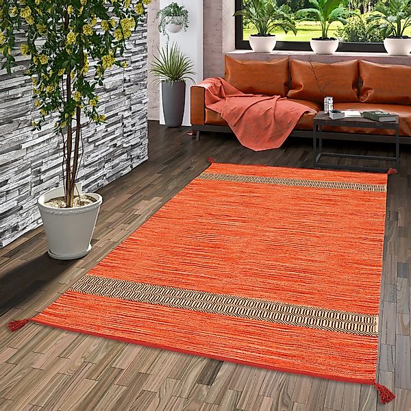 Pergamon Wollteppich Natur Baumwolle Teppich Kelim günstig online kaufen