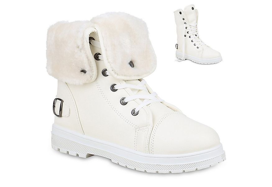 VAN HILL 813745 Stiefelette Warm Gefütterte Damen Stiefeletten Worker Boots günstig online kaufen