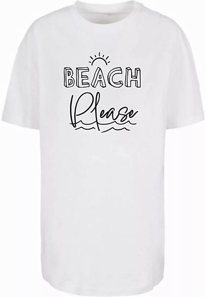 Merchcode T-Shirt Merchcode Damen Ladies Beach Please Oversized Boyfriend T günstig online kaufen