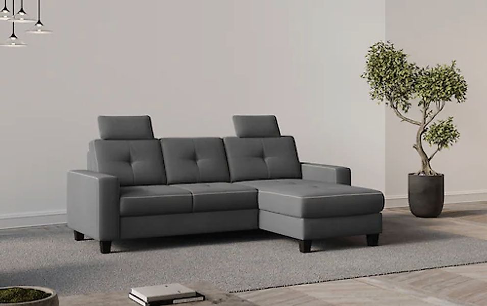 Places of Style Ecksofa »Varese L-Form«, Kreuznaht in beige günstig online kaufen