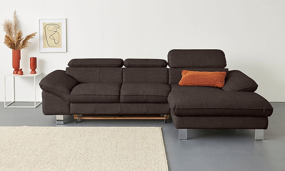 COTTA Ecksofa Driver, mit Kopfteilverstellung, wahlweise mit Bettfunktion günstig online kaufen