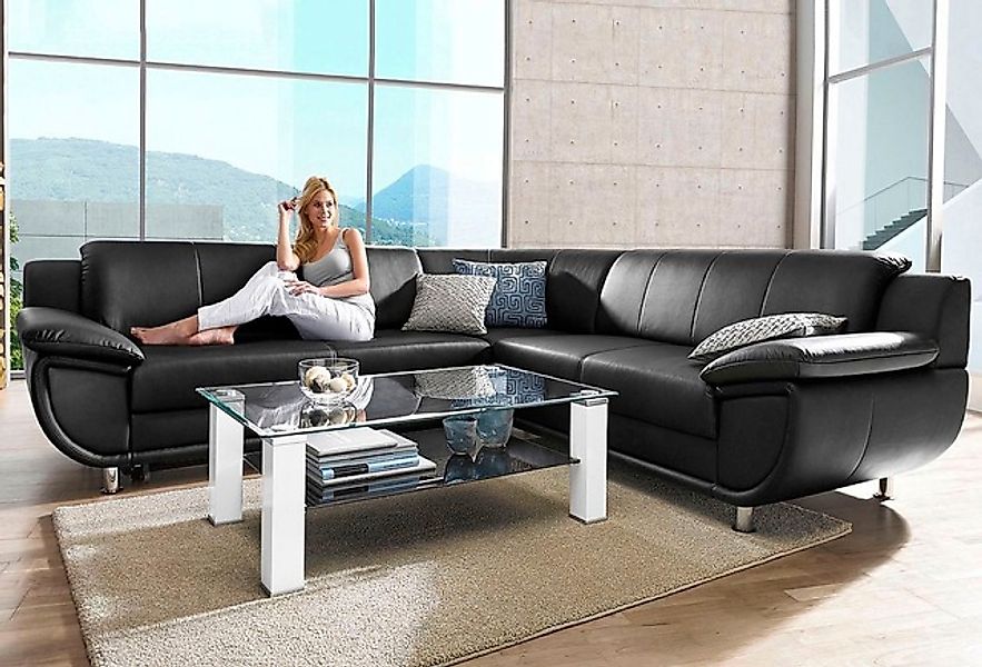 TRENDMANUFAKTUR Ecksofa »Rondo wahlweise mit Schlaffunktion, bequeme Armleh günstig online kaufen