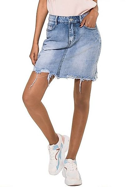 Simply Chic Sommerrock Fransen Jeans Midi Skirt D2354 (1-tlg) LIMA günstig online kaufen