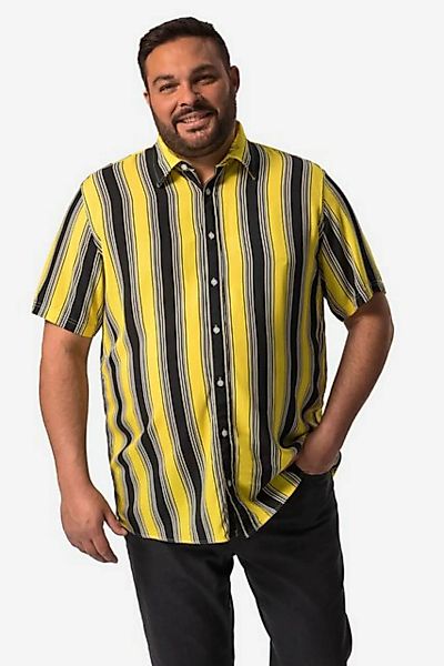 Men Plus Kurzarmhemd Men+ Hemd Halbarm Bauchfit Streifen Kentkragen günstig online kaufen