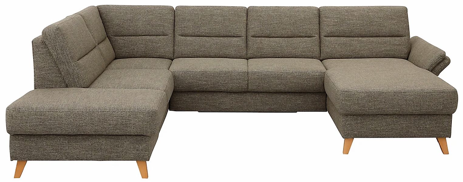 Home affaire Wohnlandschaft "Westerland U-Form" Federkern, wahlweise Bettfu günstig online kaufen