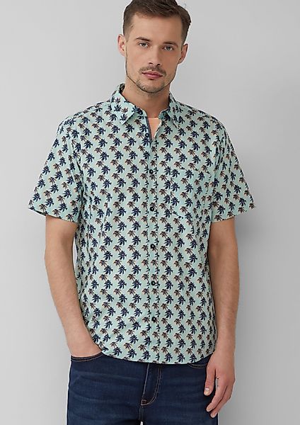 s.Oliver Kurzarmhemd Regular Fit: Gemustertes Kurzarmhemd günstig online kaufen