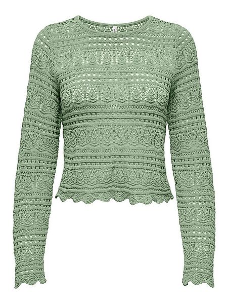 ONLY Strickpullover ONLELKE LIFE LS PULLOVER KNT NOOS Lochstickerei, verkür günstig online kaufen