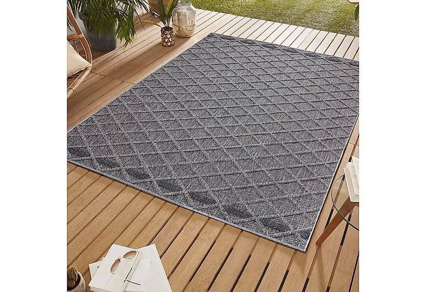 SIMPEX24 Outdoorteppich Rauten Design, Läufer, Höhe: 8 mm, In & Outdoor Tep günstig online kaufen