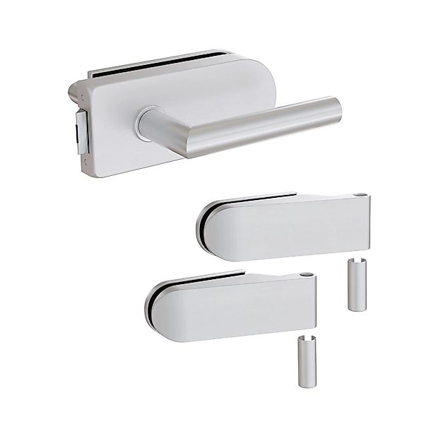 Levidor Glastürbeschlag Studio Rund Unverschließbar Aluminium günstig online kaufen