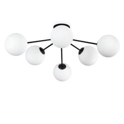 hofstein Deckenleuchte Deckenlampe aus Metall/Glas in günstig online kaufen