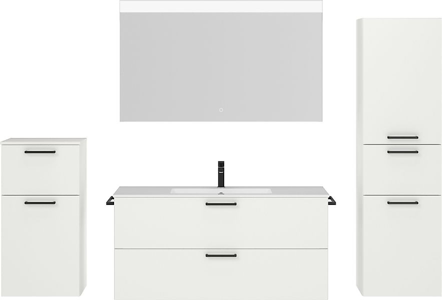 nobilia® Badmöbel-Set Tolvina, (4-St., vormontiert, mit günstig online kaufen