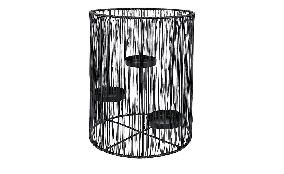 Jette Home 3er Kerzenhalter   ¦ schwarz ¦ Metall,Eisen ¦ Maße (cm): H: 31 günstig online kaufen
