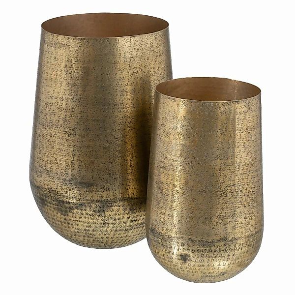 Vase 42 X 42 X 60 Cm Gold Aluminium (2 Stück) günstig online kaufen
