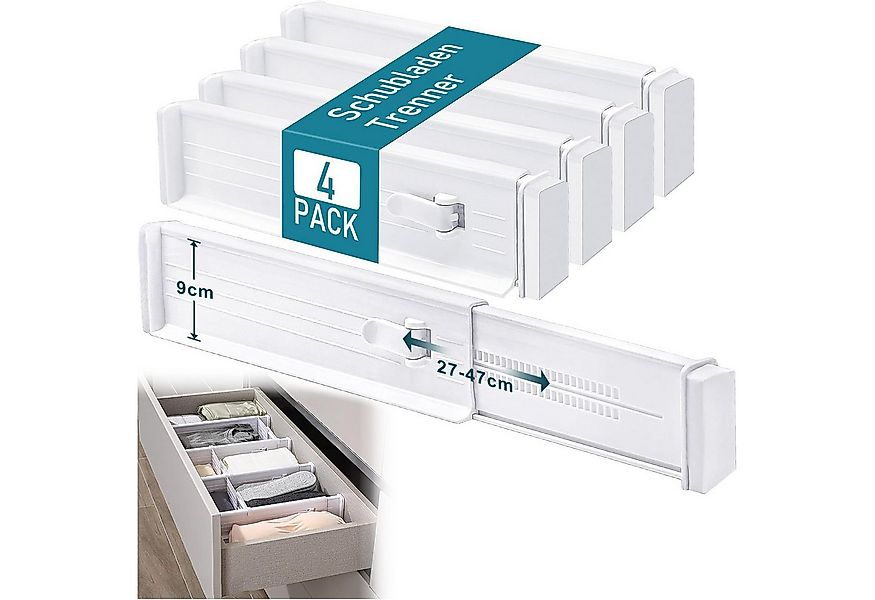 Refined Living Schubladeneinsatz 4-tlg Schubladentrenner Verstellbar 27–47c günstig online kaufen