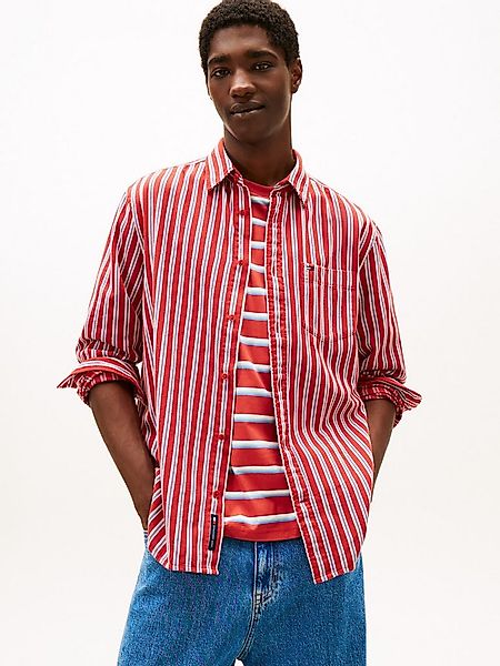 Tommy Jeans Langarmhemd TJM STRIPE TWILL gestreift, relaxed fit günstig online kaufen