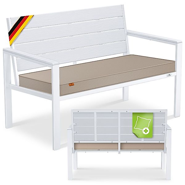 KESSER Gartenbank 2-Sitzer Balkonbank in Holzoptik bis 300 kg belastbar (Pa günstig online kaufen