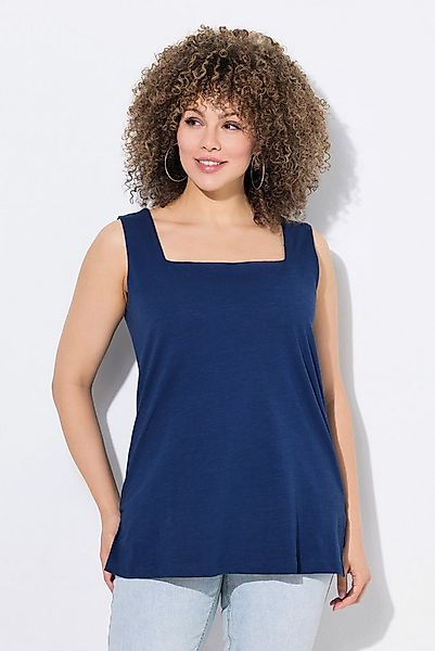 Ulla Popken Longtop Top Slim Carré-Ausschnitt ärmellos günstig online kaufen