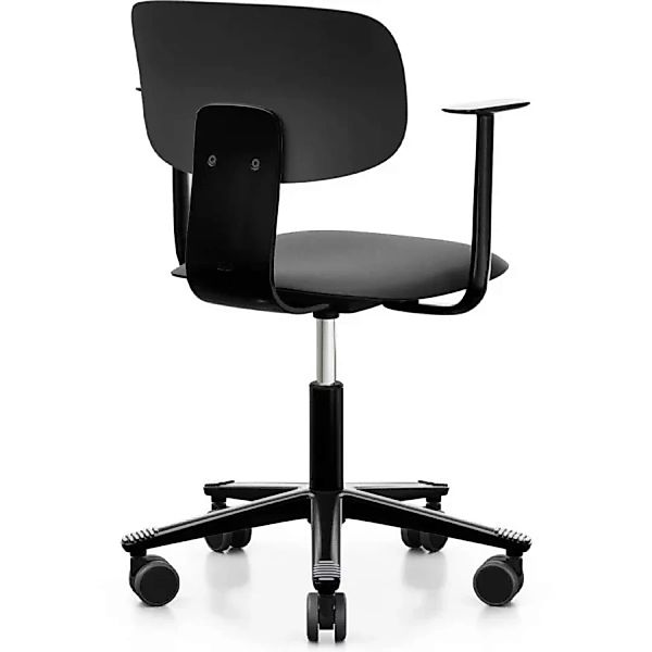 HAG Tion 2100 Bürostuhl mit Armlehnen schwarz - Sitz u. Rückenschale Kunsts günstig online kaufen