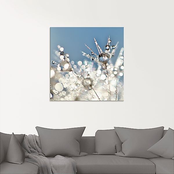 Artland Glasbild "Pusteblume Tropfen abstrakt", Blumen, (1 St.), in verschi günstig online kaufen