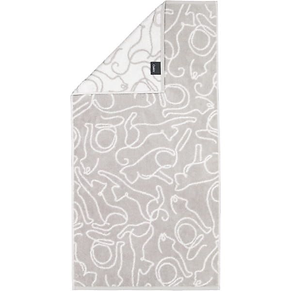 Cawö Handtücher CUTE CATS EDITION Cats 6264 - Farbe: platin/weiß - 76 - Han günstig online kaufen
