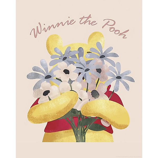 Komar Wandbild Disney Winnie the Pooh Into The Blooms 40 cm x 50 cm Gelb günstig online kaufen