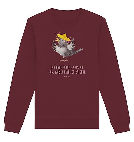 Mr. & Mrs. Panda Longpullover Größe S Rabe Sombrero - Burgundy - Geschenk, günstig online kaufen