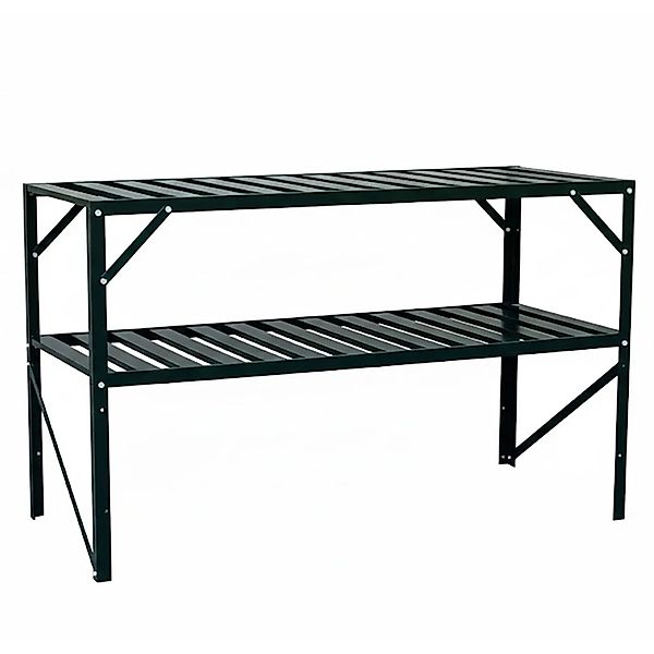 Halls Tisch Standalone 2 Sektionen Alu 121 cm x 52 cm Schwarz günstig online kaufen