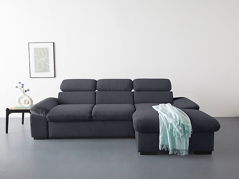 COTTA Ecksofa »Lola L-Form mit Kopfteilfunktion & Hocker«, (Set, mit Hocker günstig online kaufen