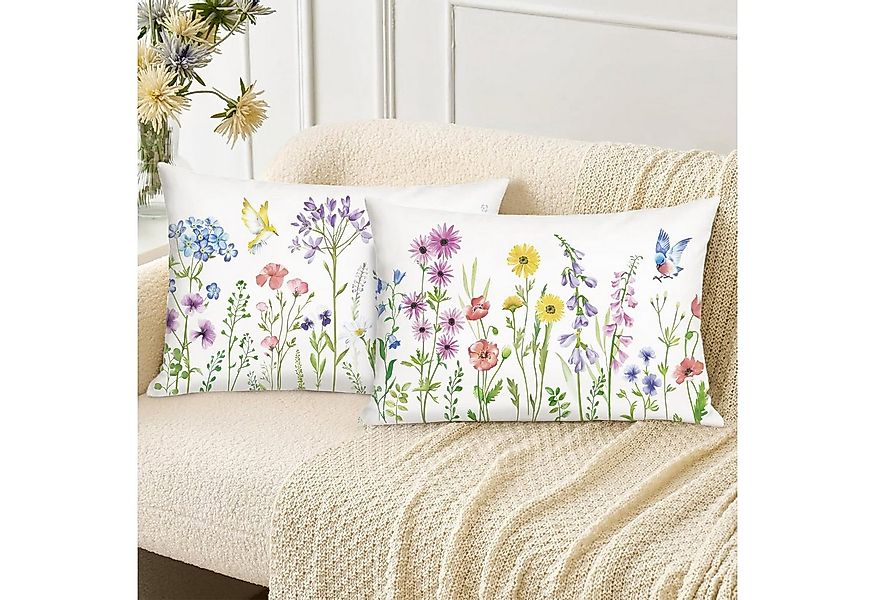 Kaket Kissenbezug Blumen Kissenbezüge, SofaKissenhülle, Heim Kissenbezug, ( günstig online kaufen