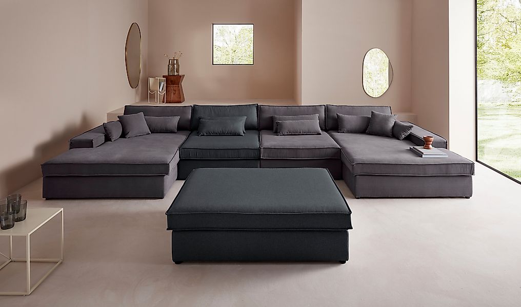 OTTO home Polsterhocker "Enid" einzeln stellbar oder als Teil eines Modulso günstig online kaufen