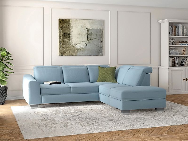 sit&more Ecksofa "Dundee L-Form" mit Federkern und Edelstahlfüßen, wahlweis günstig online kaufen