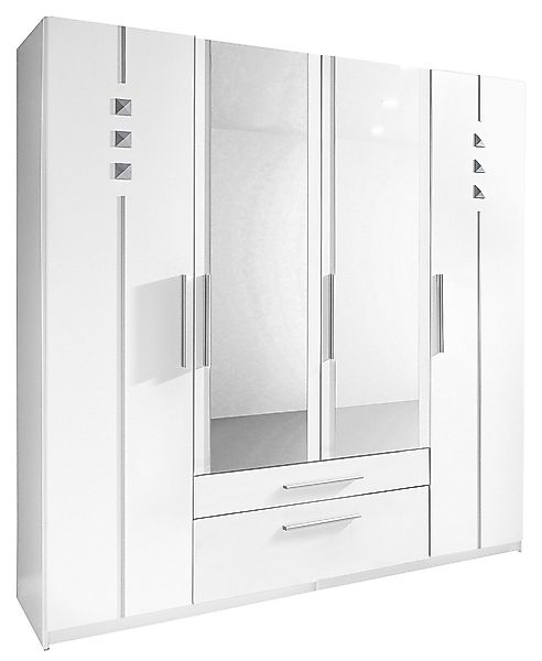 priess Kleiderschrank, 1-bis 5-türig, mit silberfarbigen Applikationen günstig online kaufen
