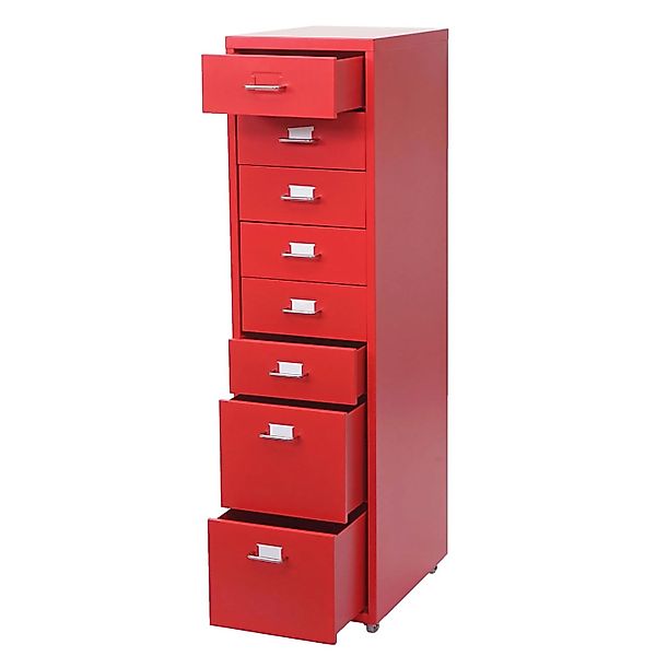 MCW Rollcontainer Preston T851 Rot 8 Schubladen günstig online kaufen