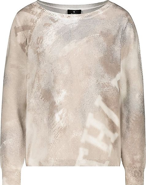 Monari Rundhalspullover Batik-Muster Mit funkelnden Strassdetails günstig online kaufen