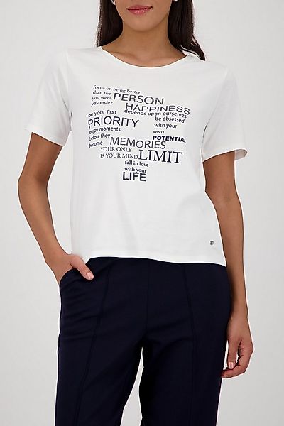 Monari T-Shirt Rundhalsausschnitt, Regular Fit, Strasssteine günstig online kaufen