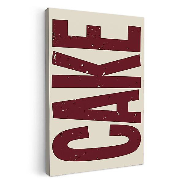 OneMillionCanvasses® Leinwandbild Rot - Torte - günstig online kaufen