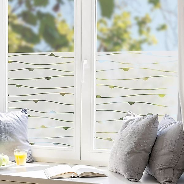 Fensterfolie Natürliches Muster mit Halbkreisen II günstig online kaufen
