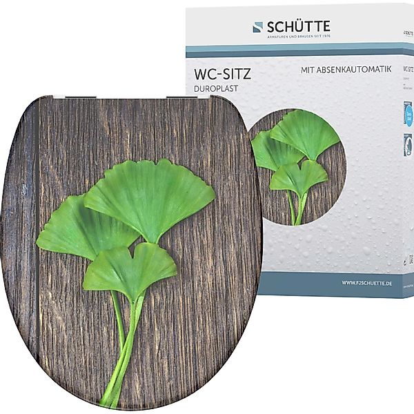 Schütte WC-Sitz Gingko & Wood, Duroplast,mit Absenkautomatik günstig online kaufen