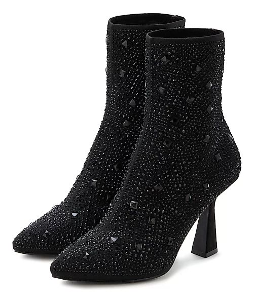 LASCANA High-Heel-Stiefelette, Schlupf-Stiefel, Ankle Boots, elastisches Ma günstig online kaufen