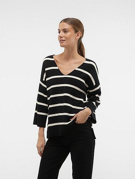 Vero Moda Strickpullover Legerer Feinstrick Weicher Streifen VMSABA VMSABA günstig online kaufen
