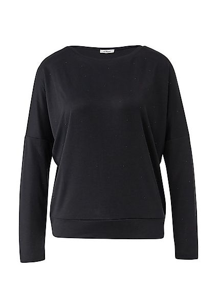 s.Oliver Langarmshirt T-Shirt Weiches Jersey-T-Shirt mit Schmucksteinen günstig online kaufen