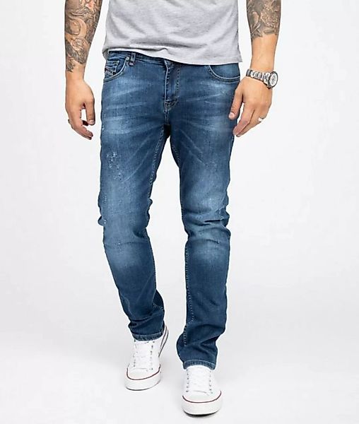 Indumentum Slim-fit-Jeans Herren Jeans Stonewashed Blau IS-301 günstig online kaufen